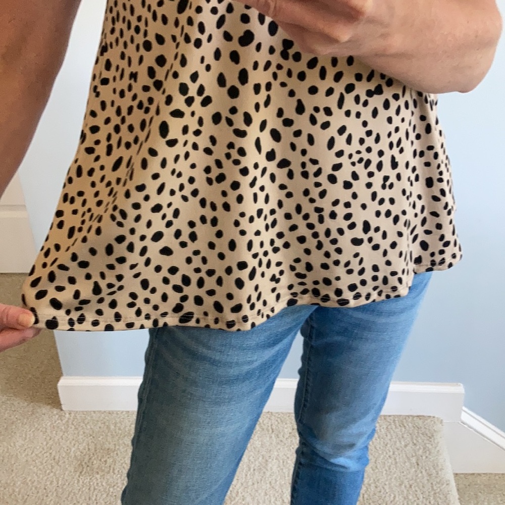 Animal Print Ruffled Sleeve Top - Picture 7 of 7